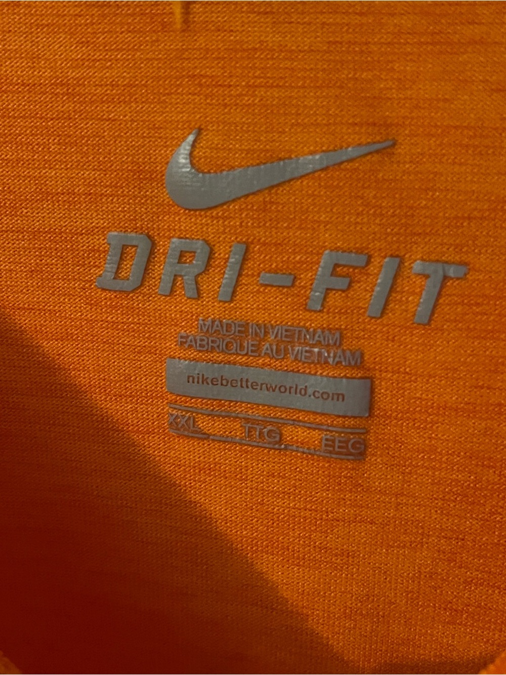 Nike Dri-FIT Tennessee Volunteers Long Sleeve Shirt XXL Orange NCAA - Picture 5 of 5